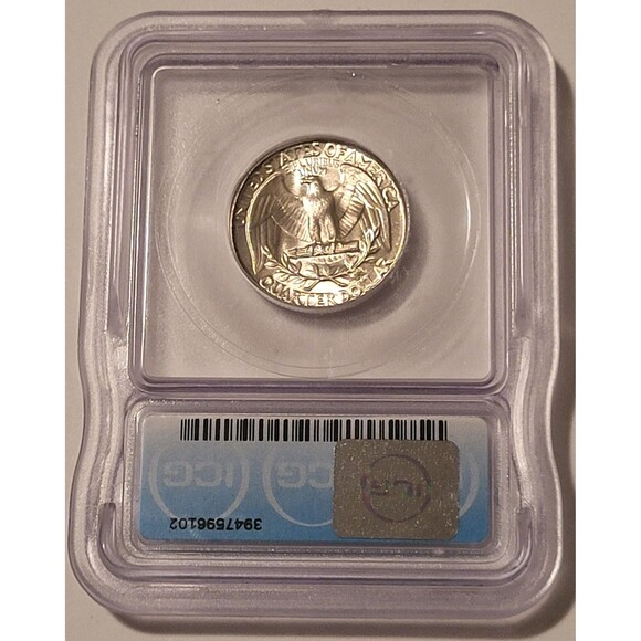 1947 Washington Quarter Unc MS66+ ICG - Picture 2 of 4